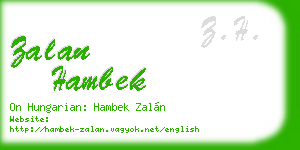 zalan hambek business card